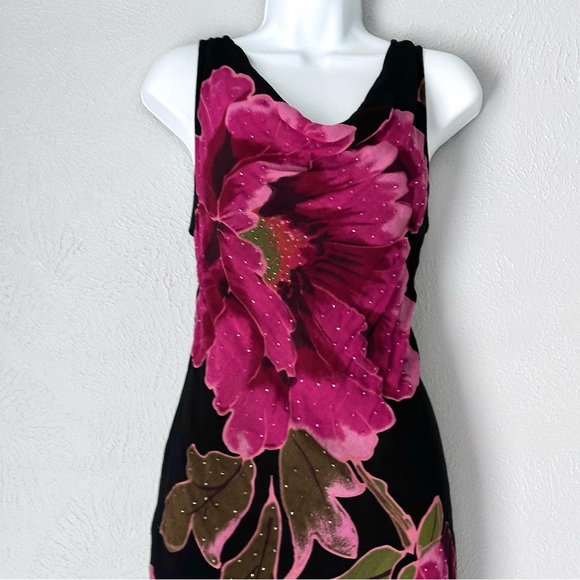 Gorgeous Vintage Floral Beaded Dress - Picture 5 of 9